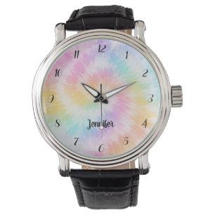 Pink Pastel Tie Dye Girly Chic                     Watch