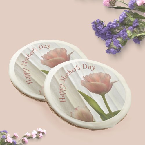 Pink Pastel Tulips Floral Edible Bouquet Sugar Cookie