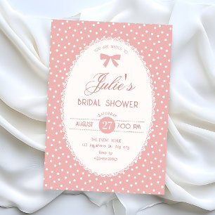 Pink pastel vintage bridal shower invitation