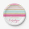 Pink Pastel Watercolor Stripes with Gold Glitter