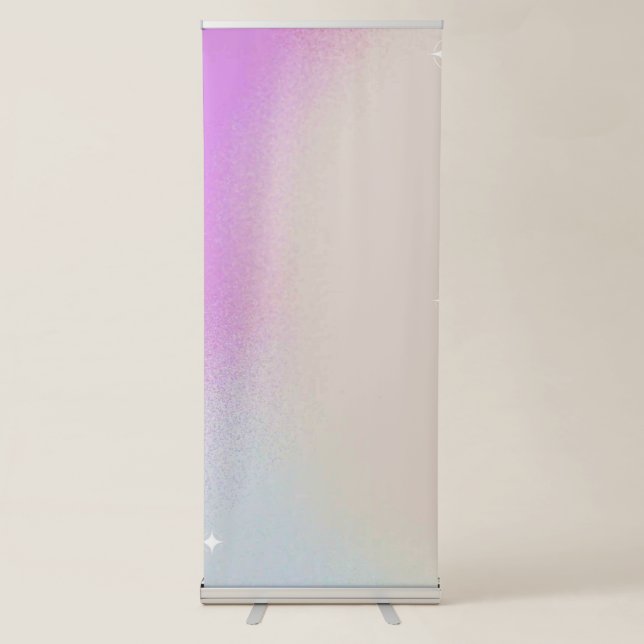 Pink Pastel Yellow Pastel Blue Gradient Best  Retractable Banner (Front)