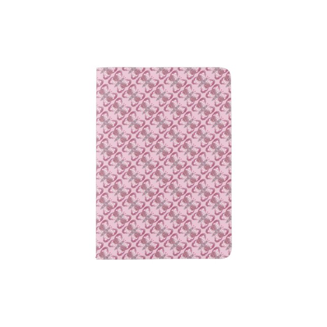 Pink Patchwork Butterfly Passport Holder (Front)