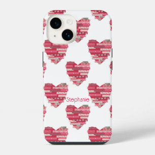 Pink Patchwork Hearts Phone Case