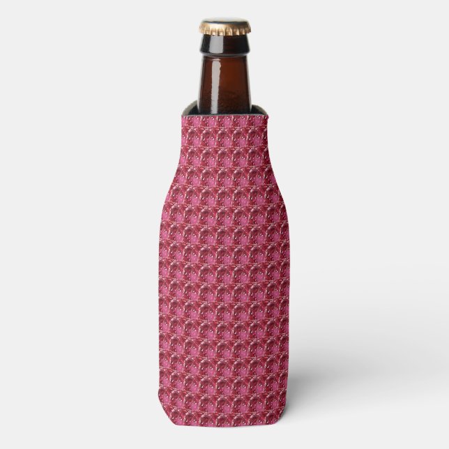 Pink Pattern Bottle Cooler (Bottle Front)