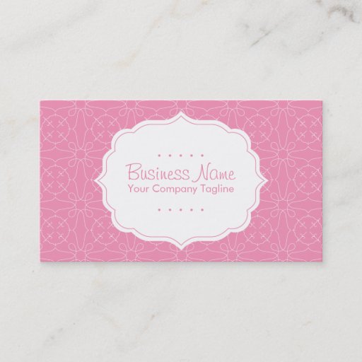 Customizable Pink Pattern Business Card