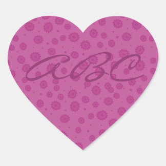 Pink Pattern Heart Sticker