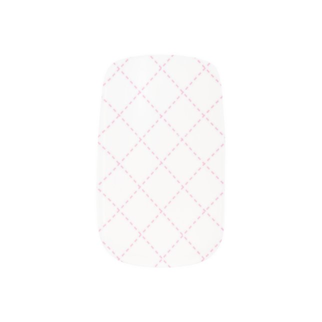 Pink pattern nail art (Left Thumb)