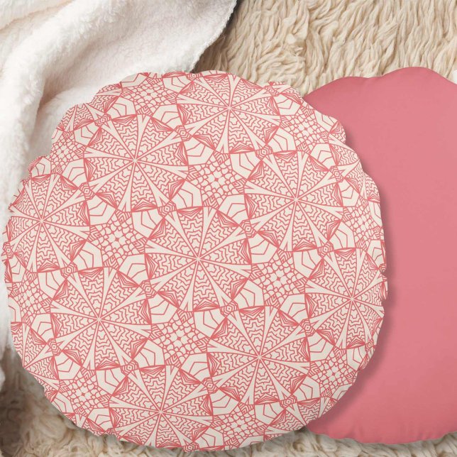 Pink Pattern Round Pillow (Creator Uploaded)