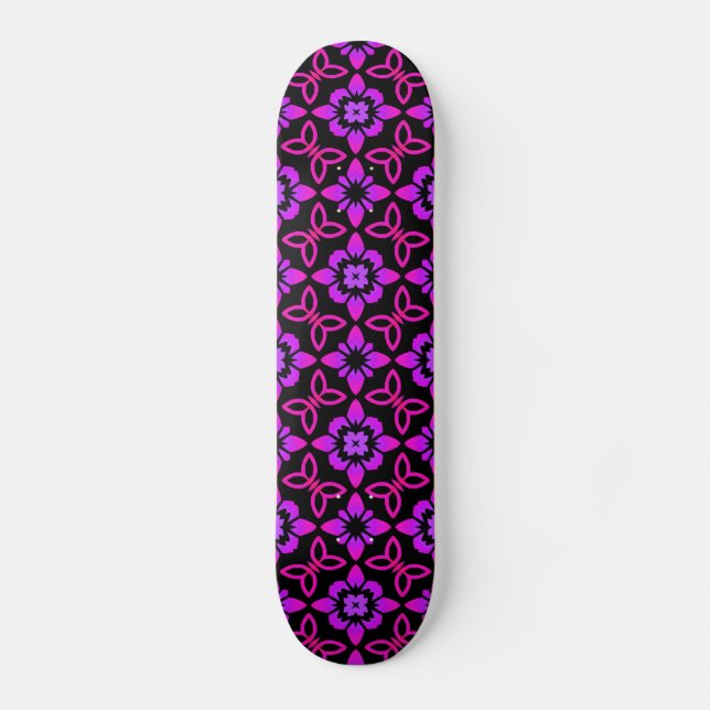 Pink Pattern Skateboard Deck (Front)