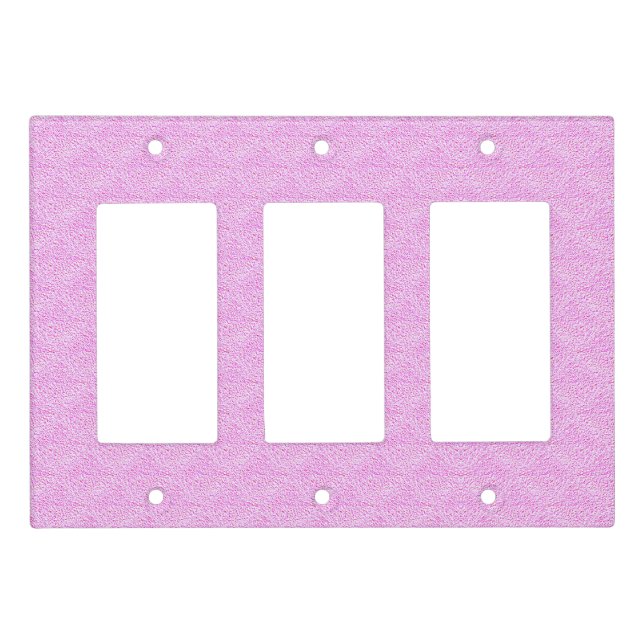 Pink Pattern Triple Rocker Wall Plate Cover (Front)