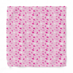 Pink Patterned Longhorns Pattern Bandana