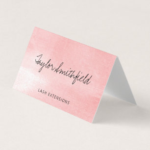 Pink Patting Rustic Texture Trendy Business Card