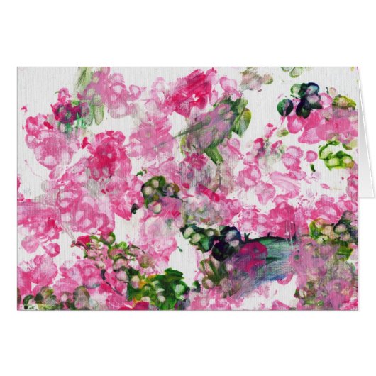 Pink Paw Blossoms Cards (Front Horizontal)