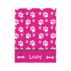 Pink Paw Print Blanket Great for Dogs