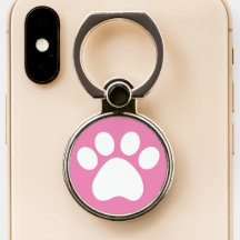 Pink Paw Print Ring Holder