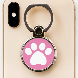 Pink Paw Print Ring Holder