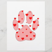 Pink Paw Print With Hearts (Front)
