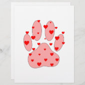 Pink Paw Print With Hearts (Front/Back)