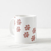 Pink Paw Prints | Instagram Pet Photo Collage Coffee Mug (Front Left)