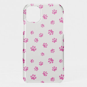 Pink Paw Prints Pattern iPhone 11 Case
