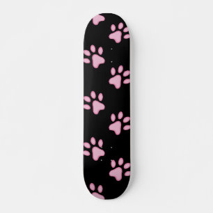 Pink Paw Prints Skateboard