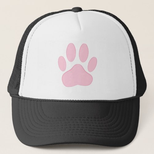 Pink Pawprint Trucker Hat