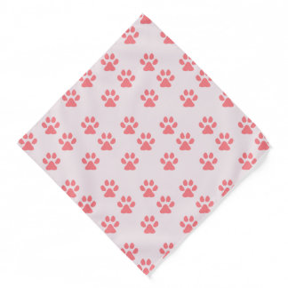 Pink Pawprints Dog Bandana