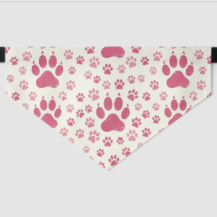 Pink Paws Dog Bandana Pet Bandana Collar