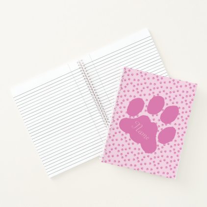 Pink paws notebook