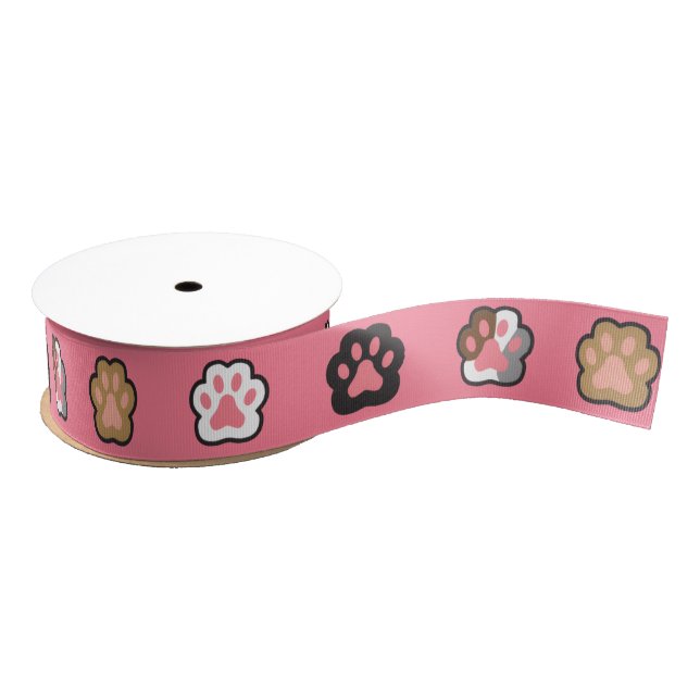 Pink Paws Ribbon (Spool)