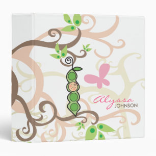 Pink Pea in Pod Garden Girl Baby Pregnancy Binder
