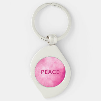 Pink PEACE Acrylic Wall Art Keychain