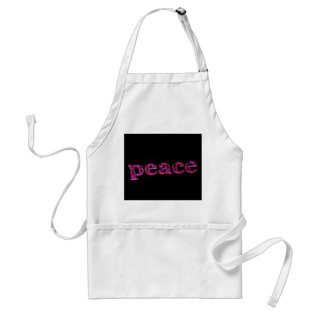 pink peace adult apron (Front)