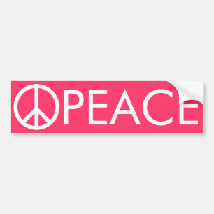 Pink Peace Bumper Sticker