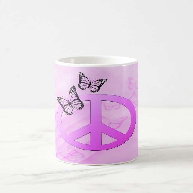 Pink Peace Coffee Mug (Center)