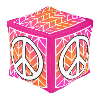 Pink Peace Pouf