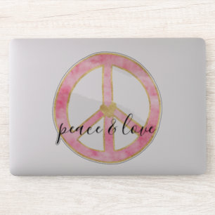 Pink Peace Sign Inspirational Quote Sticker