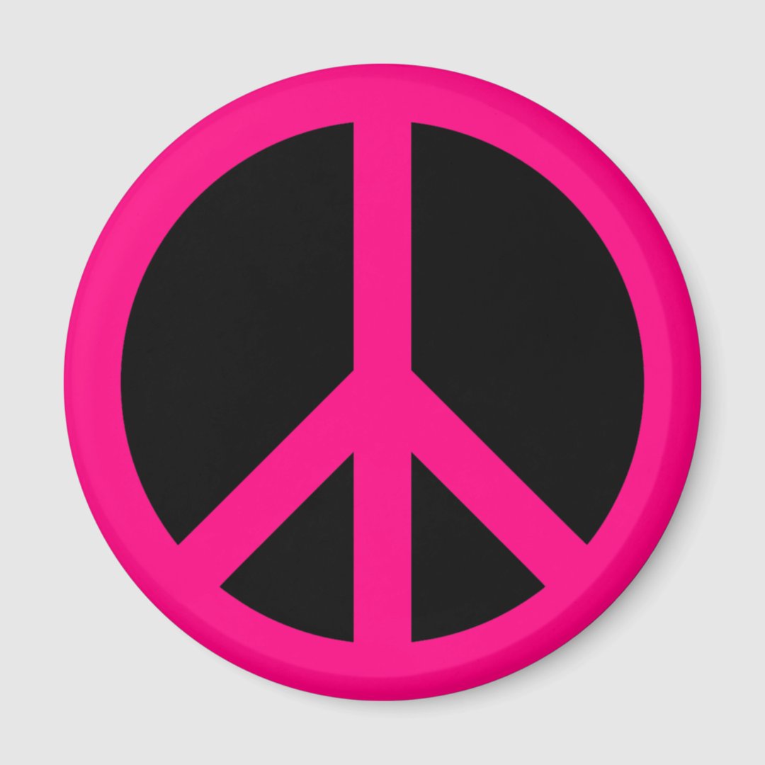 Pink Peace Sign Magnet Zazzle