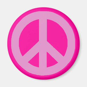 Pink Peace Signs Magnet