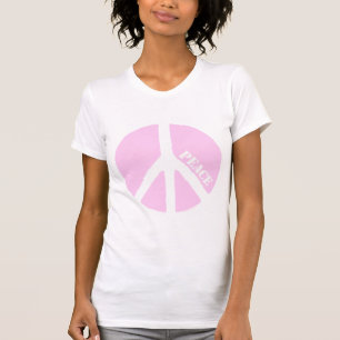 Pink Peace Symbol T-Shirt