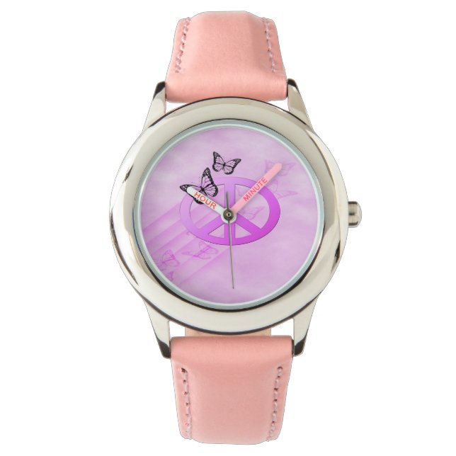 Pink Peace Watch (Front)