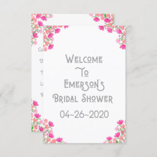 Pink & Peach Bridal Invitation #1