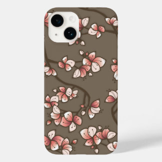 Pink Peach Cherry Blossom Elegant Sakura Floral Case-Mate iPhone 14 Case
