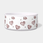 Pink Peach Shiny Hearts Geometric Elegant Bowl<br><div class="desc">Pink Peach Shiny Hearts Geometric Elegant Bowl. Unique,  beautiful,  stylish design. Easy to be personalized. Font style,  size and colors can be changed. Matching items are available.</div>
