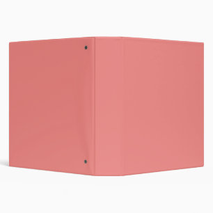 Pink Peach Solid Color Blank Custom Template 3 Ring Binder