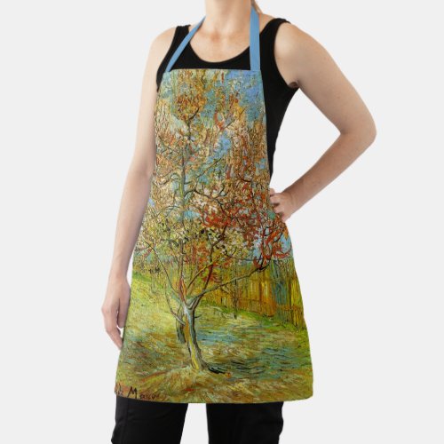 Pink Peach Tree in Blossom by Vincent van Gogh Apron