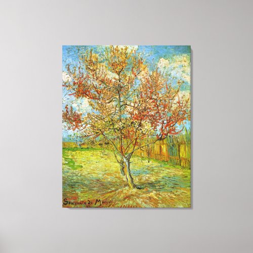 Pink Peach Tree in Blossom by Vincent van Gogh Canvas Print