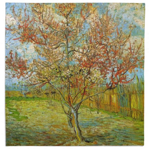 Pink Peach Tree in Blossom by Vincent van Gogh Cloth Napkin