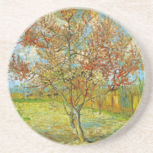 Pink Peach Tree in Blossom by Vincent van Gogh Coaster