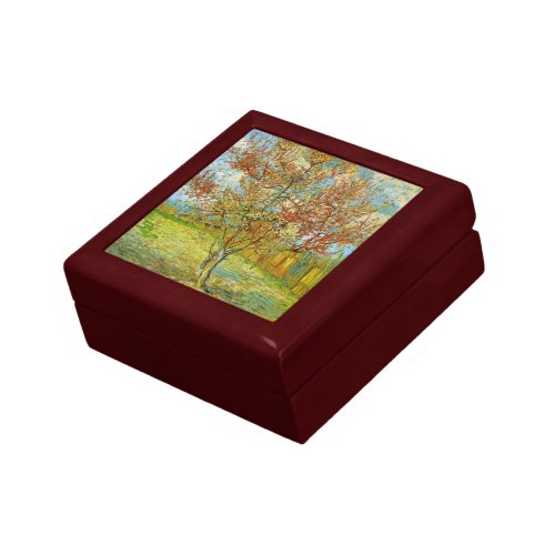 Pink Peach Tree in Blossom by Vincent van Gogh Keepsake Box